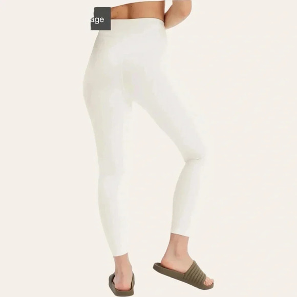 NWT Girlfriend Collective high rise compressive leggings Ivory XS 28.5” - Picture 5 of 8